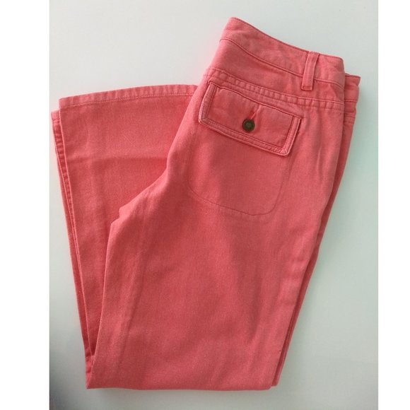Liz Claiborne Pink Denim Jeans Petite 4 Ankle L. - Picture 1 of 7
